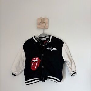 Zara Black and White Rolling Stones Jacket